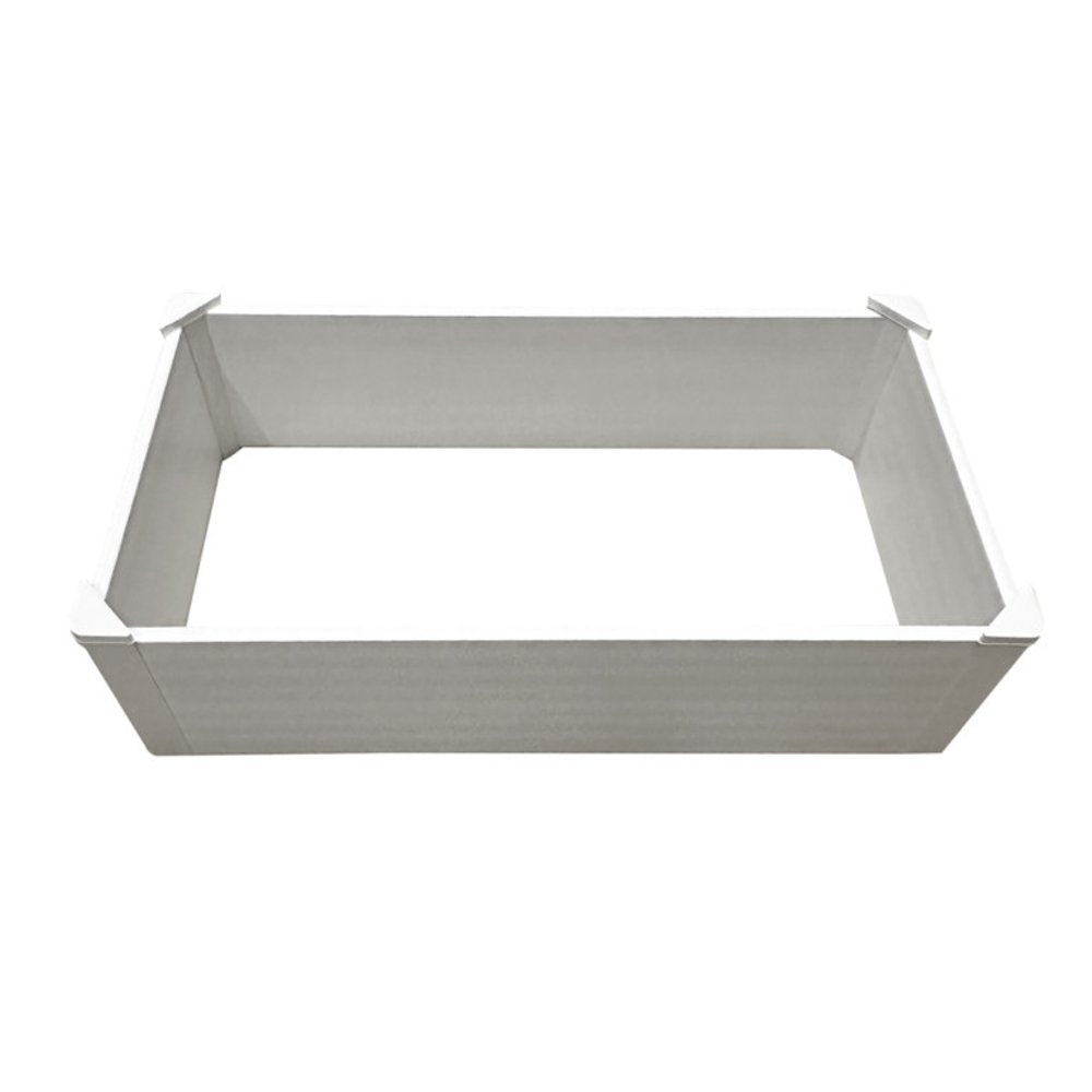 44" X 22" White Heavy Duty Plastic Rectangular Raised Garden Bed
