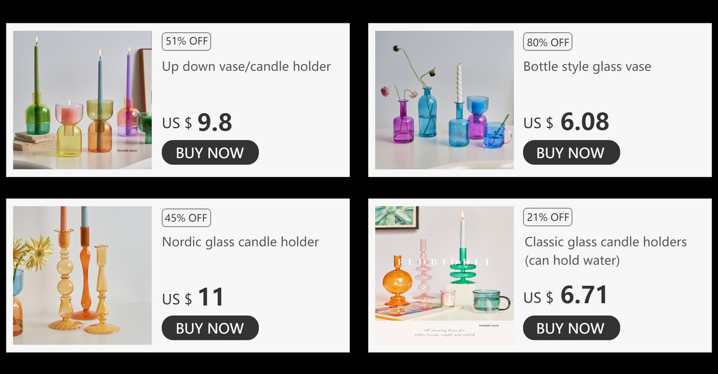 Nordic Glass Vase - Stylish Home Decor for Room or Desktop Flower Display