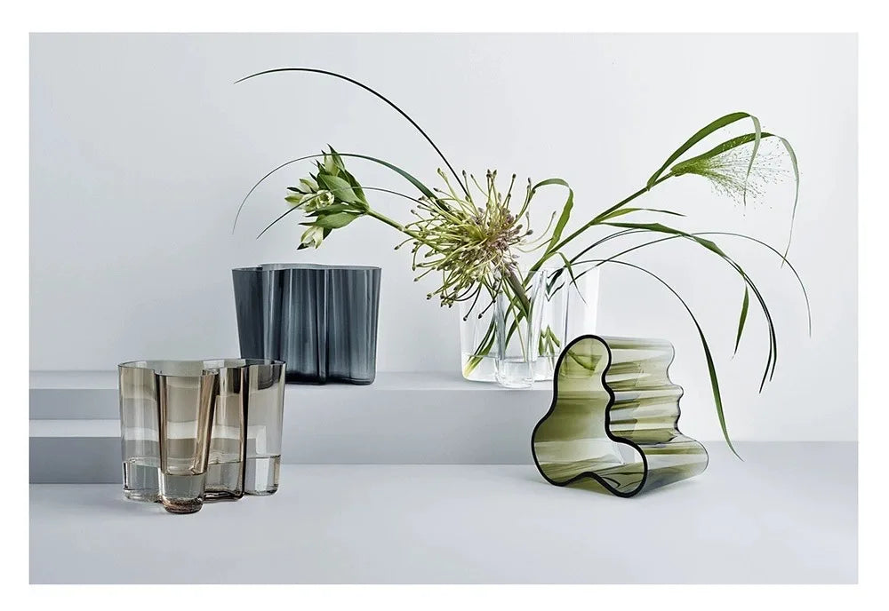 European Glass Vase - Modern Room Decor with Hydroponic Plants, Perfect for Weddings, Parties, or Living Room Styling
