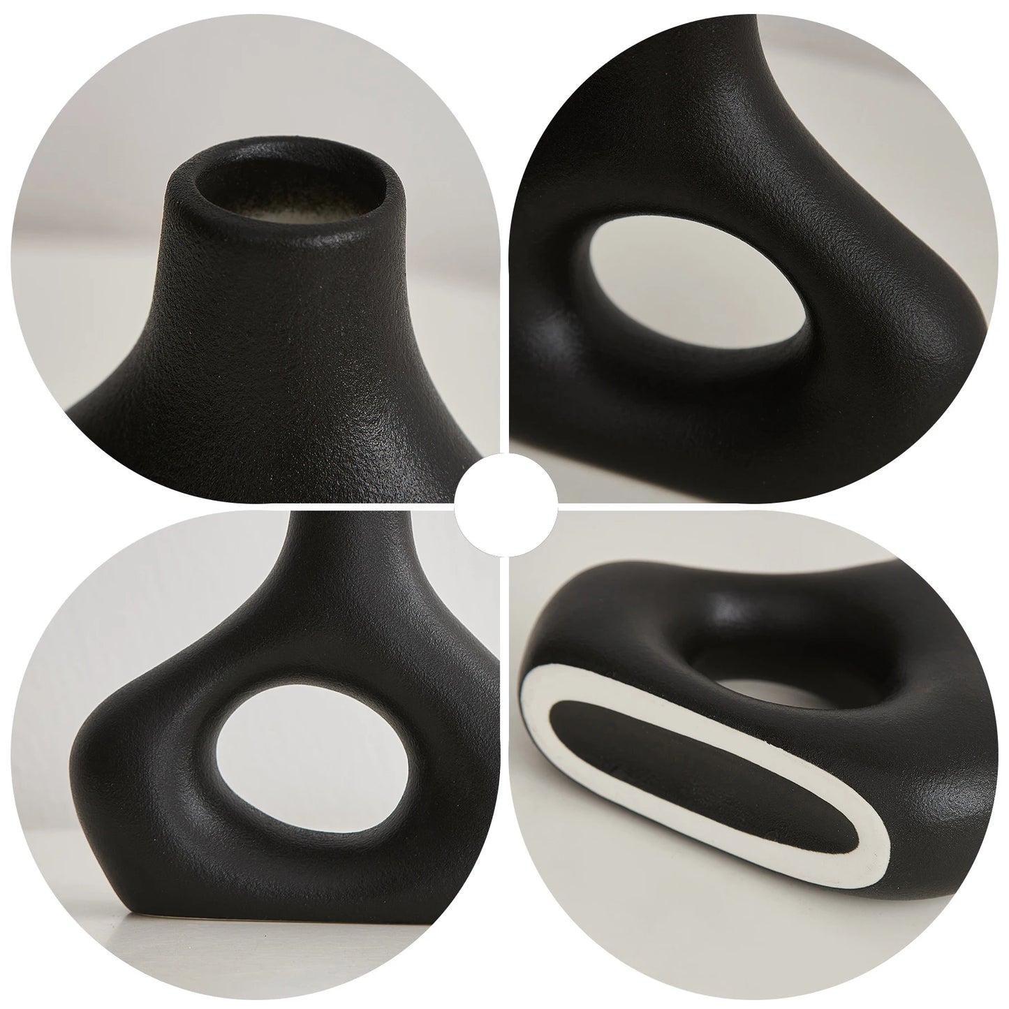 Nordic Ceramic Flower Vase - Stylish Home or Office Decor, Bookshelf Accent with Original Design
