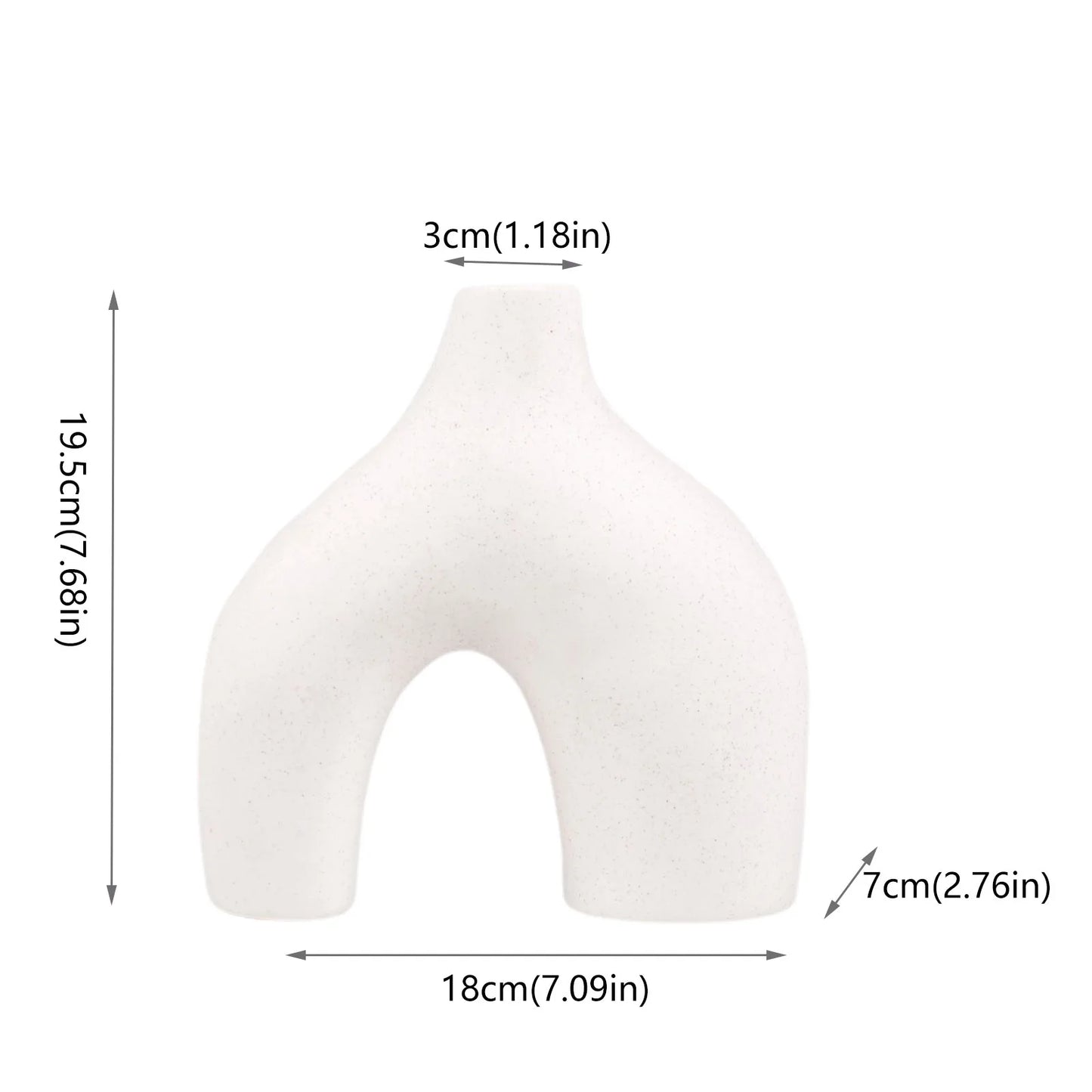 Nordic Ceramic Flower Vase - Stylish Home or Office Decor, Bookshelf Accent with Original Design