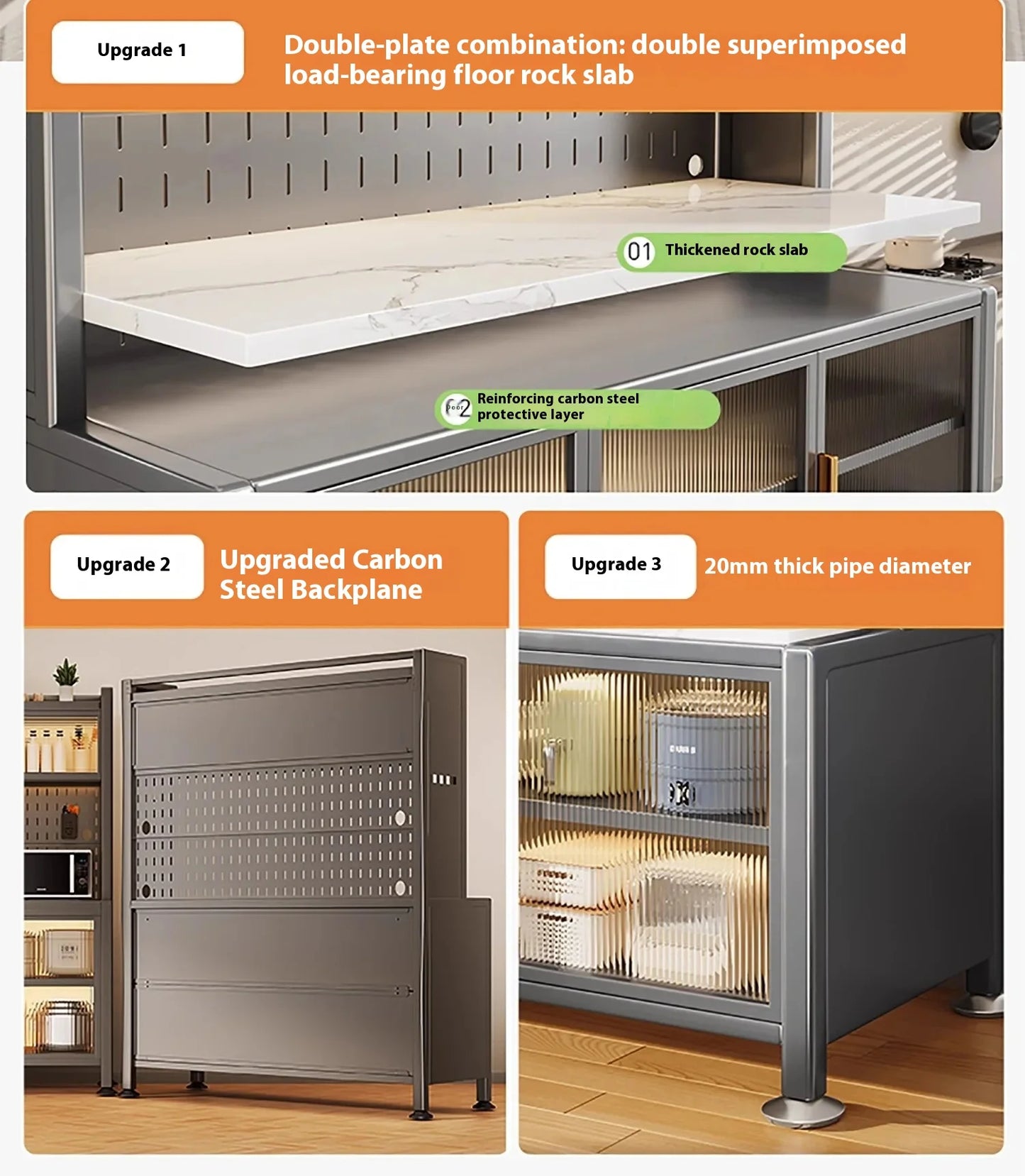 Kitchen Sideboard - Multifunctional Cabinet for Dining Room or Kitchen, Storage & Display Furniture