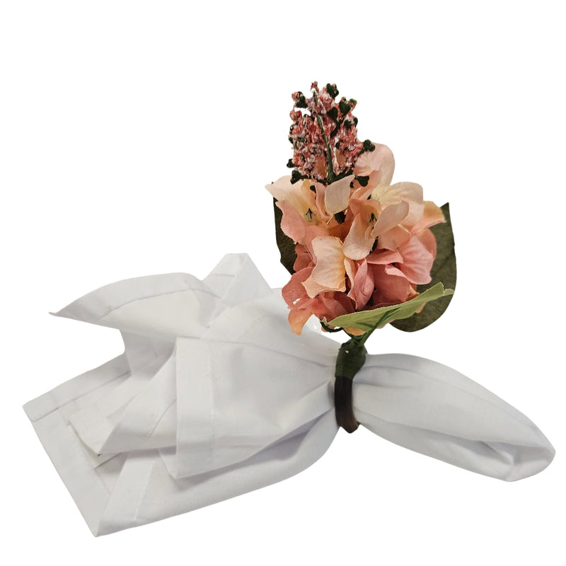 Maison Charlô | Set of 4 Salmon Rose - Lion's Mouth Napkin Rings for events, wedding, party, birthday-3