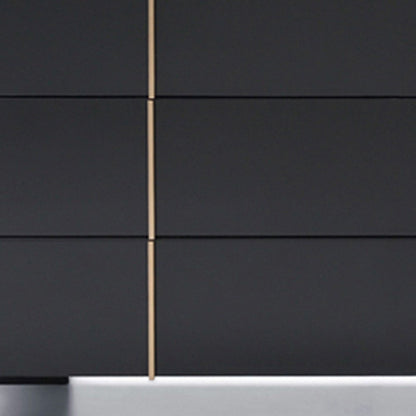 29" Black And Brushed Bronze Dresser