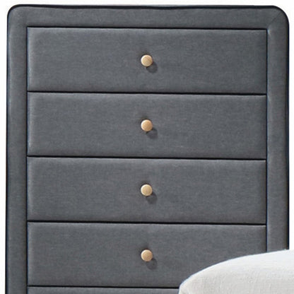43" Light Gray Solid Wood Standard Dresser/Chest