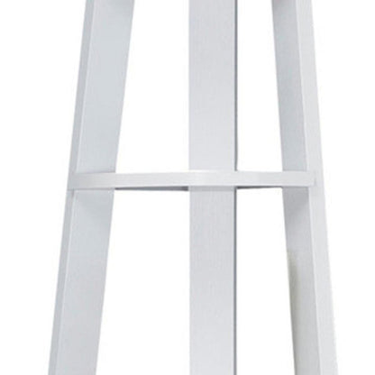 71" Espresso Wood Five Tier Corner Bookcase