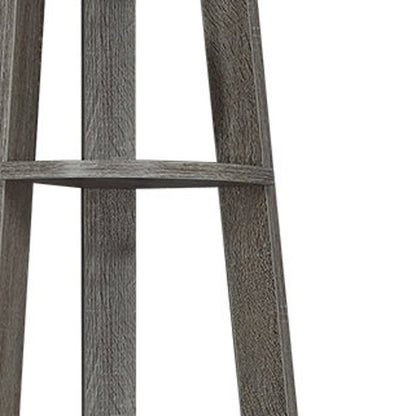 71" Espresso Wood Five Tier Corner Bookcase