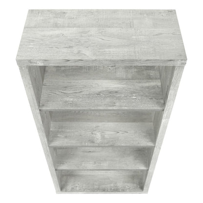 White Wood Adjustable Four Tier Bookcase