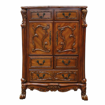 20" X 66" X 38" Cherry Oak Wood Poly Resin Dresserserver