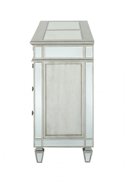 21" X 44" X 56" Mirrored Wood Chest