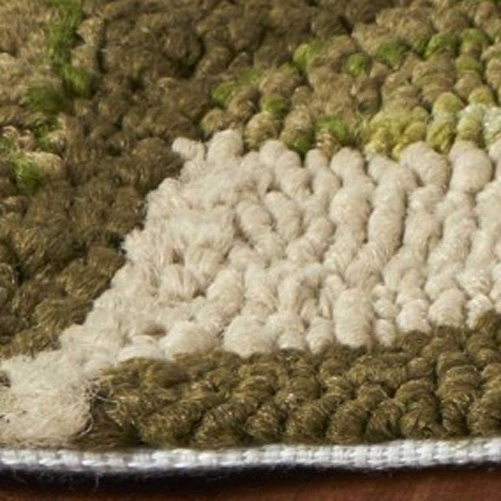 8' X 10' Beige Floral Handmade Indoor Outdoor Area Rug