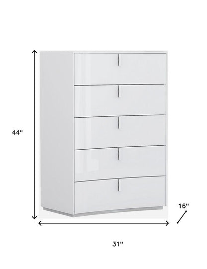 62" X 19" X 30" White  Dresser
