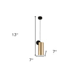 Gold Deco Cylinder Ceiling Lamp