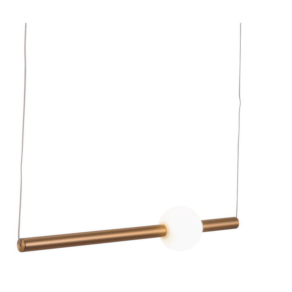 Gold And White Kitchen Island Metal LED Chandelier