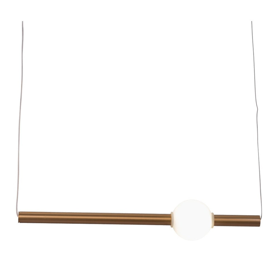 Gold And White Kitchen Island Metal LED Chandelier