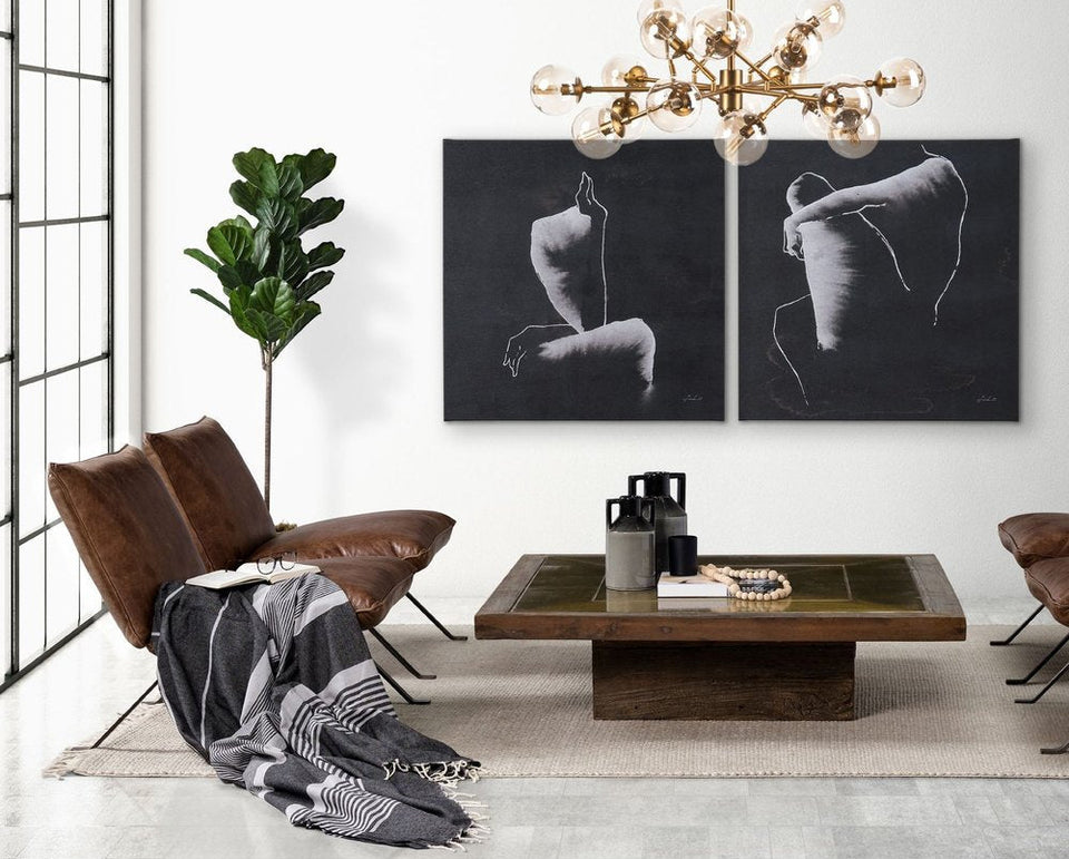 Gold Metal Eighteen Bulb Hanging Chandelier