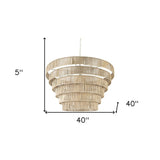 Light Brown Six Tier Hanging Chandelier