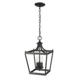 Vintage Black Metal Tapered Hanging Light