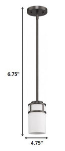 Brushed Bronze Minimalist Cylindrical Hanging Light