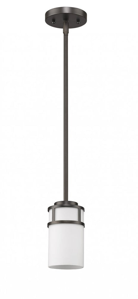 Brushed Bronze Minimalist Cylindrical Hanging Light