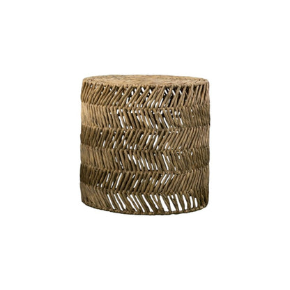 Set Of Two 18" Natural Woven Rattan End Tables