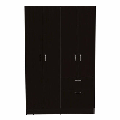 71" Black and White Single Drawer Combo Dresser