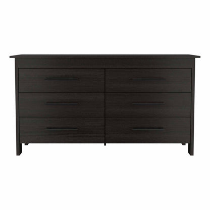 59" White Six Drawer Double Dresser