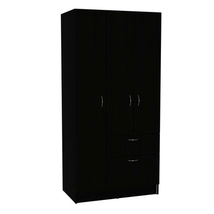 71" Black and White Single Drawer Combo Dresser