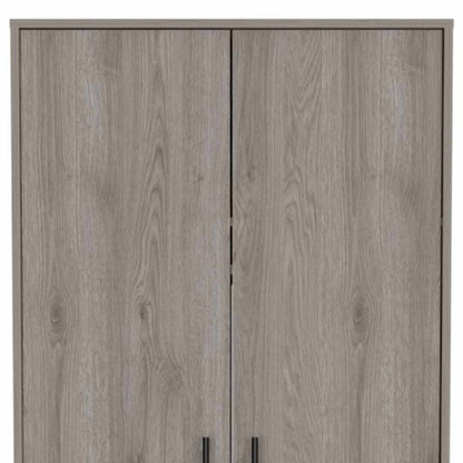 71" White Wood Two Door Single Drawer Combo Dresser