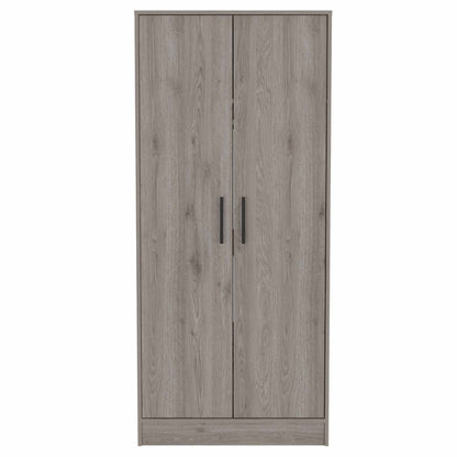 71" White Wood Two Door Single Drawer Combo Dresser