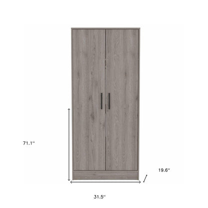71" White Wood Two Door Single Drawer Combo Dresser