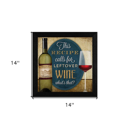 Leftover Wine Black Framed Print Wall Art