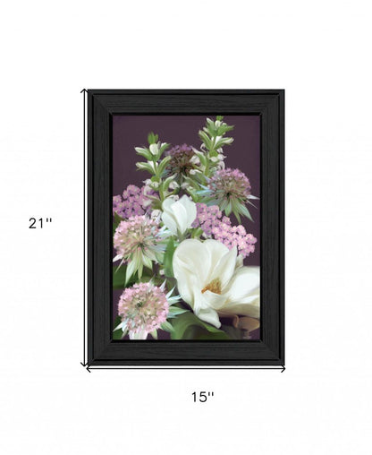 Wild For Plum Bouquet 3 Black Framed Print Wall Art