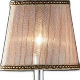 Silver and Pink Faux Crystal Dual Light Hanging Wall Sconce