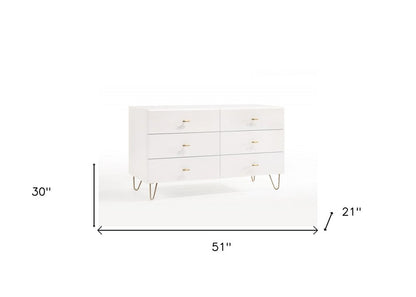 30" White Manufactured Wood Five Drawer Chest