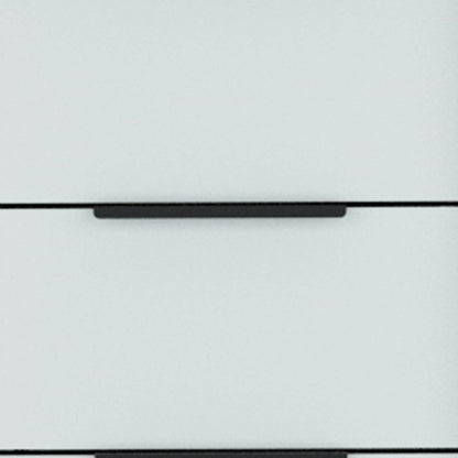 28" Brown And White Three Drawer Dresser