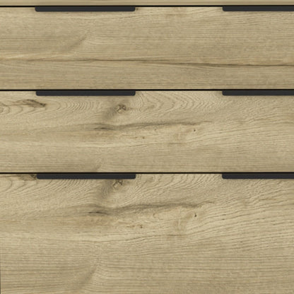 47" Brown and Black Four Drawer Double Dresser