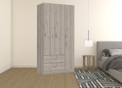 71" Light Oak Manufactured Wood Two Drawer Combo Dresser