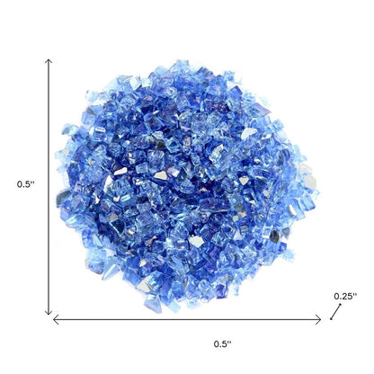 Cobalt Round Reflective Fire Pit Glass
