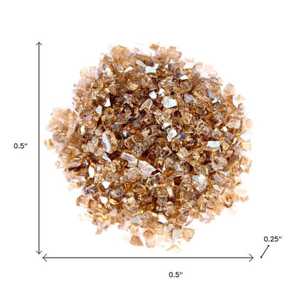 Copper Round Reflective Fire Pit Glass