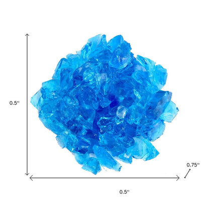 Turquoise Round Reflective Fire Pit Glass