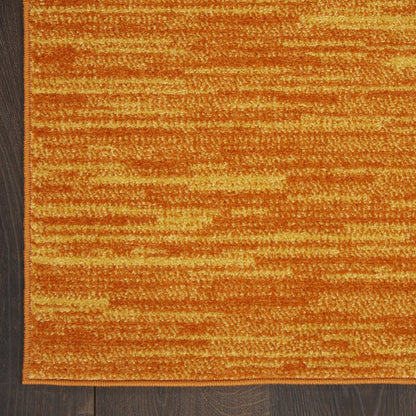 5' X 5' Orange Square Indoor Outdoor Area Rug