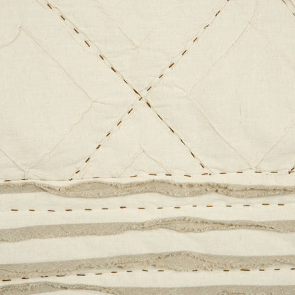 Ivory Geometric King Quilt