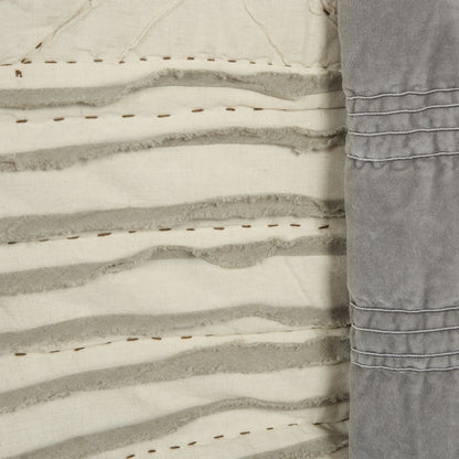 Ivory Geometric King Quilt