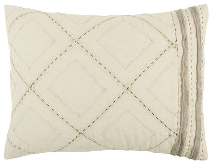 Ivory Geometric King Quilt