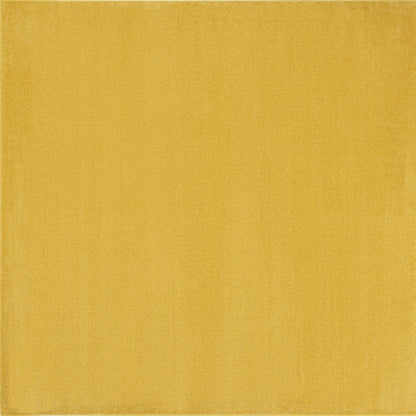 5' X 5' Yellow Square Indoor Outdoor Area Rug