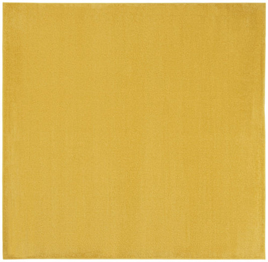 5' X 5' Yellow Square Indoor Outdoor Area Rug