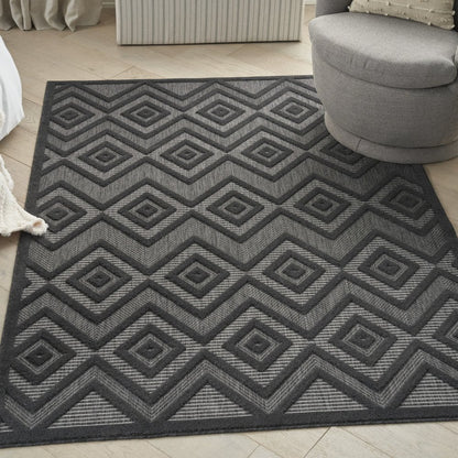4' X 6' Charcoal Indoor Outdoor Area Rug
