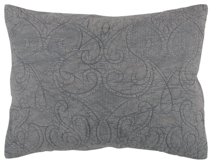Gray Damask Queen Quilt