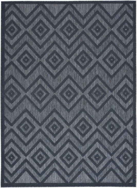 4' X 6' Blue Indoor Outdoor Area Rug